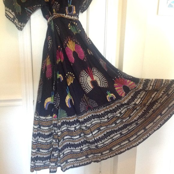 FARM Rio + Yawanawa Wonderful Feathers Headdress Print Maxi Dress - Picture 9 of 16